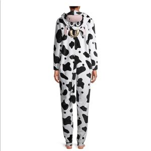 2X COW HOODED ZIP UP ONSIE